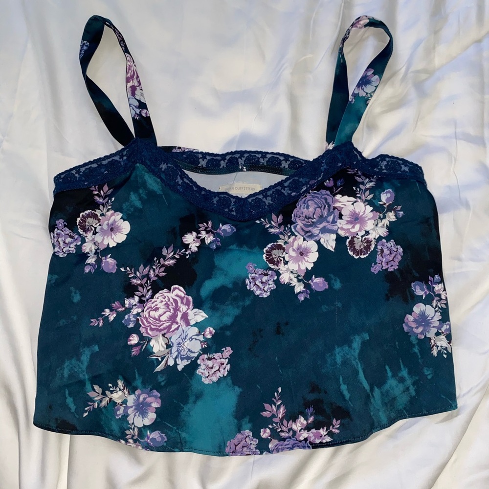 Silky blue tank